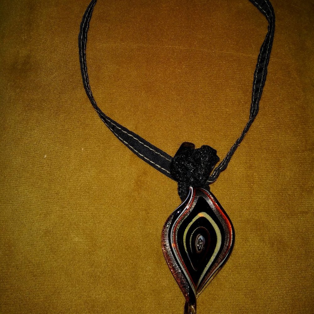 "Swirling Beauty' Glass Necklace